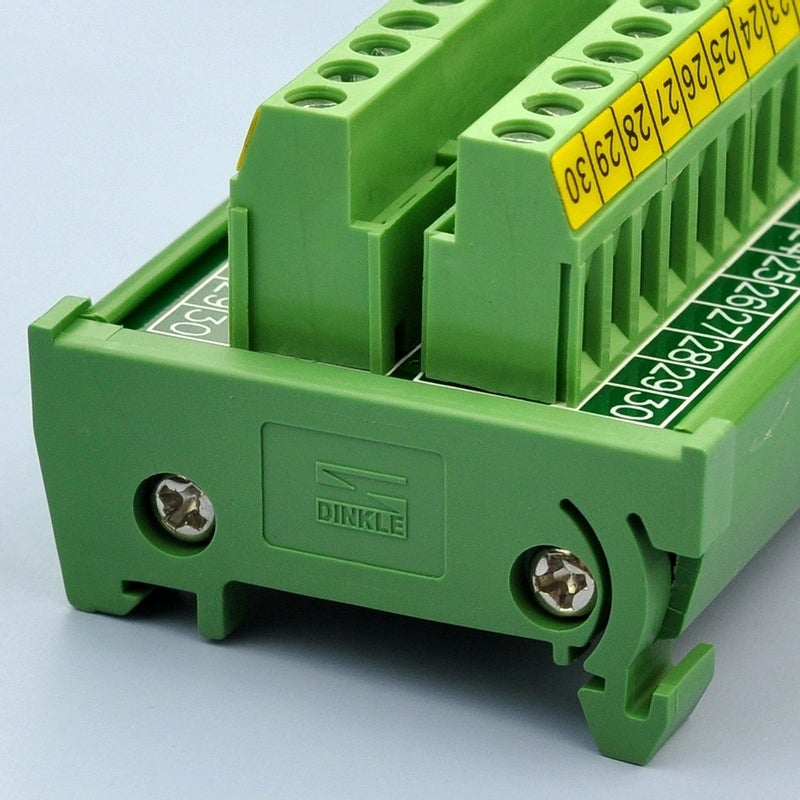 Electronics-Salon DIN Rail Mount 30 Position 24A / 400V Screw Terminal Block Distribution Module. - Image 5